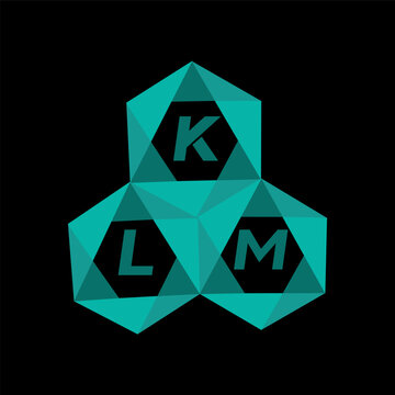 KLM creative minimalist letter logo. KLM unique vector initials alphabet letter logo design