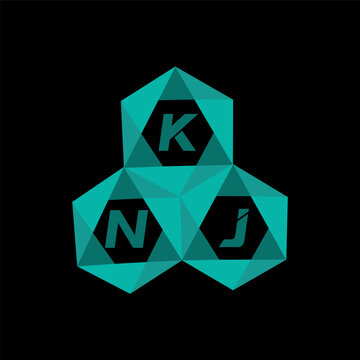 KNJ creative minimalist letter logo. KNJ unique vector initials alphabet letter logo designKNJ creative minimalist letter logo. KNJ unique vector initials alphabet letter logo design