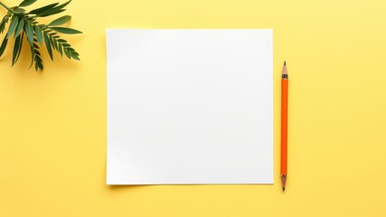 Blank white sheet of paper isolated on a white background, perfect for showcasing designs or artwork, template, presentation