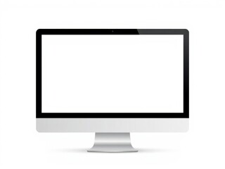 Desktop vector mockup with blank screen for showcasing website design or app development, development, blank screen