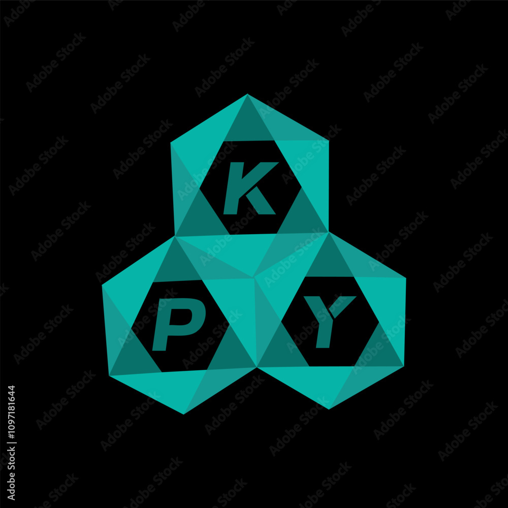 Fototapete kpy creative minimalist letter logo. kpy unique vector initials alphabet letter logo designkpy creat