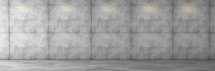 Fototapeta premium Glued poster mockup on textured concrete wall with blank space for design presentation, concrete, texture, display
