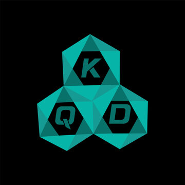 KQD creative minimalist letter logo. KQD unique vector initials alphabet letter logo design