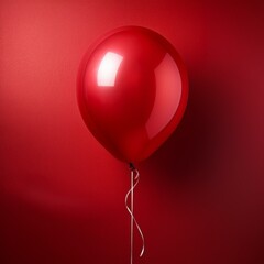Roter Ballon im monochromen Look