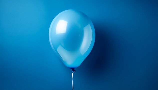 Schwebender blauer Ballon