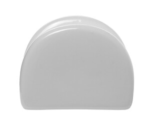 Ceramic napkin holder isolated on white, clipping path