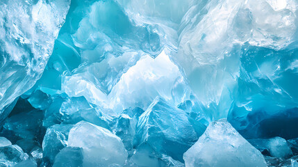 Crystalline ice cave with captivating blue hues. Crystalline Ice Shards. Illustration