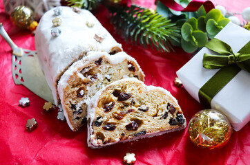 traditional Christmas stollen. christmas symbol