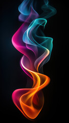 Obraz premium Colorful Minimalism on Black Background