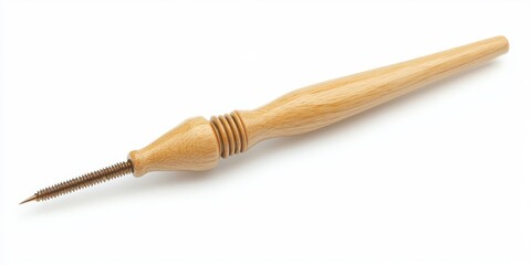 Fototapeta premium Wooden tool with pointed end, ideal for crafting and detail work