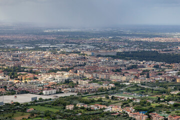 Naklejka premium Italy. Caserta. View of the city of Caserta and the Royal Palace.