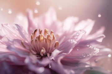 Fototapeta premium A vibrant flower captivatingly blooming , exuding beauty and elegance in a dreamy soft background. Generative AI