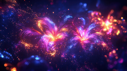 Fototapeta premium Stunning fireworks lighting up the night