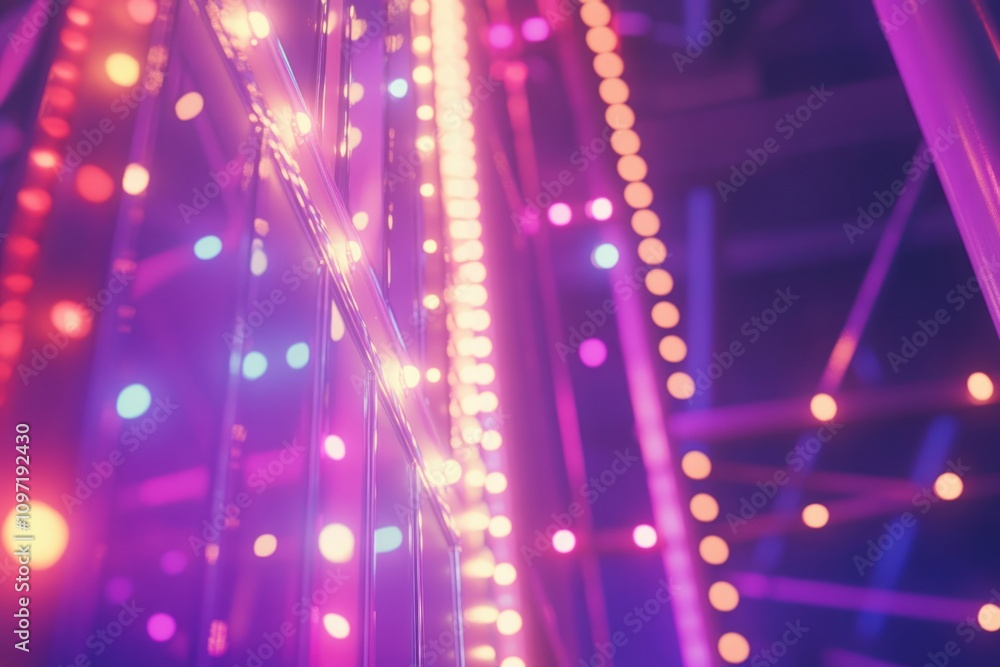 Aufkleber vibrant display of colorful lights creating an energetic atmosphere.