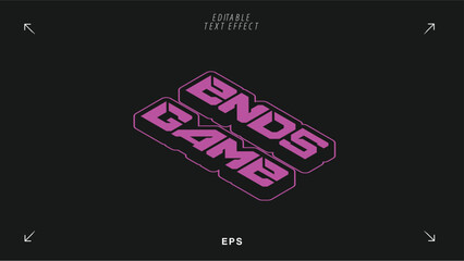 Ends Game Editable Text Effect