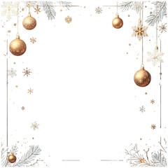 New year border ornaments transparent background