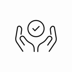 care insurance check mark icon sign vector