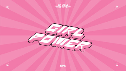 Power Girl Editable Text Effect