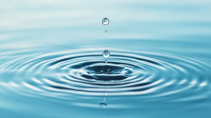 A drop of water falls into a large body of water, creating a ripple effect