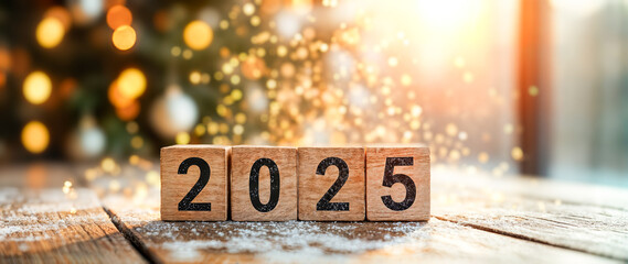 wooden blocks displaying the number two thousand twenty-five