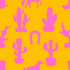 Christmas animals seamless horse pattern for wrapping paper and fabrics