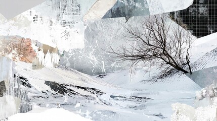 Fototapeta premium Winter Wonderland Frosty Landscape with Snowy Trees and Frozen River