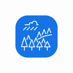 cloudy weather in forest icon sign vector
