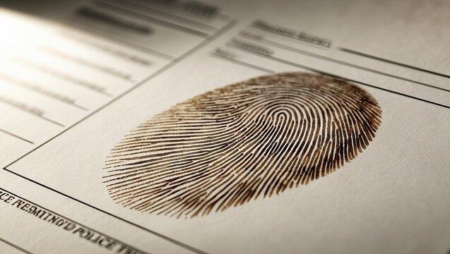 huella digital en un reporte policial, investigaci&oacute;n, crimen