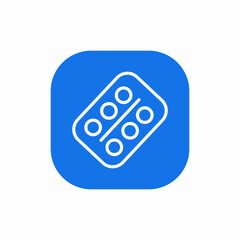 blister pack icon sign vector