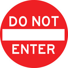 Do not enter sign.