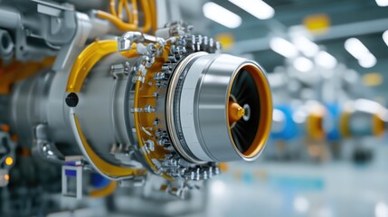 Fototapeta premium Close-up of satellite propulsion systems powering space missions