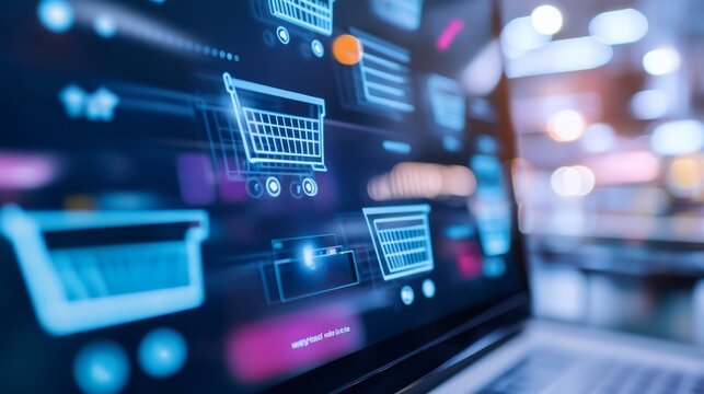 Software sale banners popping up on a computer screen, offering huge discounts. - Powered by Adobe