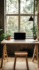business desk concept with laptop