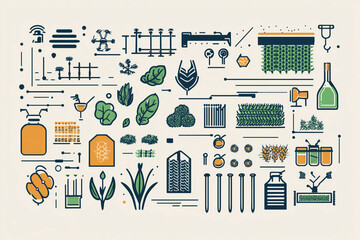 Exploring sustainable agriculture techniques through infographic illustration