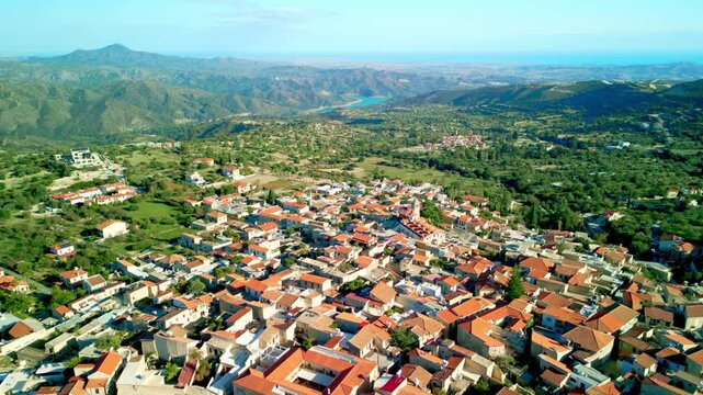 Pano Lefkara, Cyprus pull-away promotional drone video
