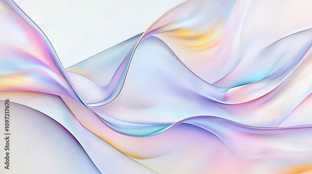 Poster dynamic waves of colorful abstract design digital art contemporary studio fluidity and motion for vi