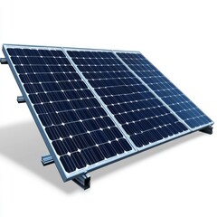 Solar panel, isolated on white background, renewable energy source