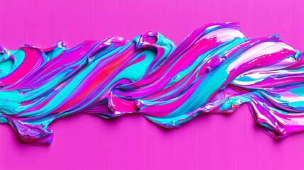 Vibrant acrylic paint swirls art studio abstract artwork colorful environment close-up creative expression