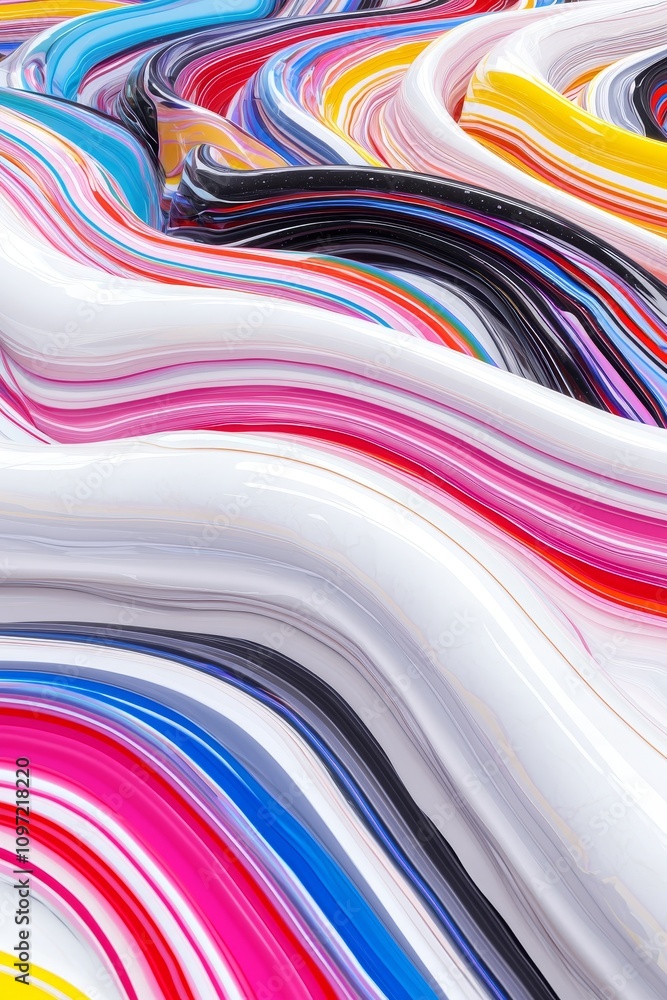Poster vibrant swirls of color abstract art dynamic composition digital canvas artistic expression visual i