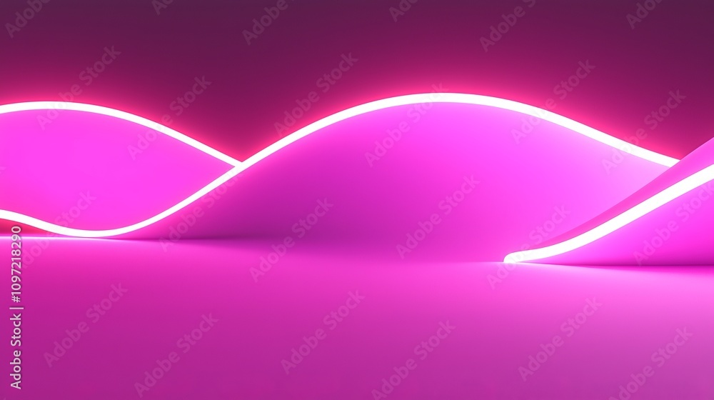 Poster dynamic neon wave patterns digital space graphic design futuristic environment abstract viewpoint vi