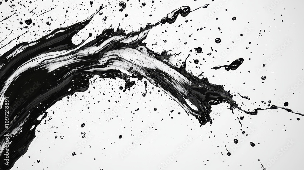 Aufkleber dynamic ink splash action art studio setting abstract photography minimalist environment creative pe