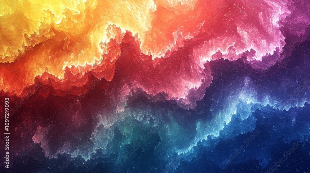 Aufkleber vibrant abstract cloud patterns digital art colorful swirls creative space imaginative perspective a