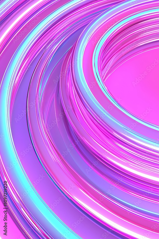 Poster dynamic abstract swirls digital art colorful design futuristic environment close-up view visual inno