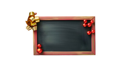 Christmas Blackboard with Ornaments