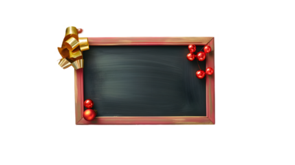 Christmas Blackboard with Ornaments