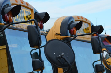 school bus waiting for students to be driven home