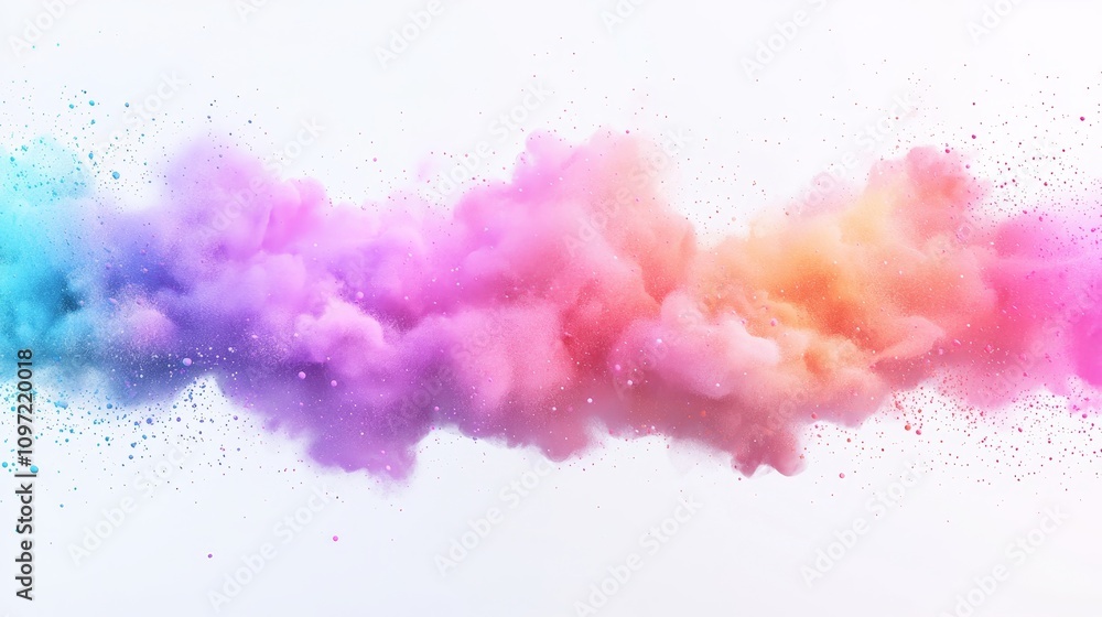 Poster colorful smoke explosion art digital creation abstract background vibrant palette conceptual visuali