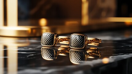 Cuff links. Elegant silver accessory for men, stylish jewelry, formalwear, isolated design, luxury metal decoration, classic fashion statement.