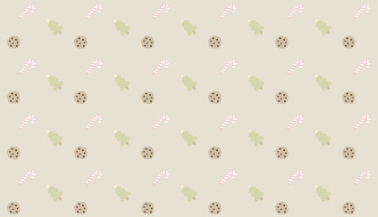 Cozy sweets christmas background