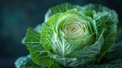 Fototapeta premium Close-Up of a Cabbage